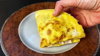 Do you have tortillas and eggs? A simple breakfast recipe. In 10 minutes. Fast and tasty