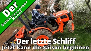 Mit dem Kompakttraktor und der Kreiselegge den Garten vorbereiten