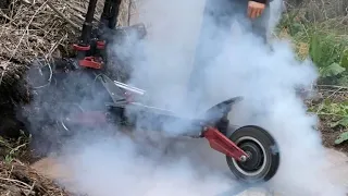 Electric scooter burnout tell both tires explode / Turbowheel phaeton