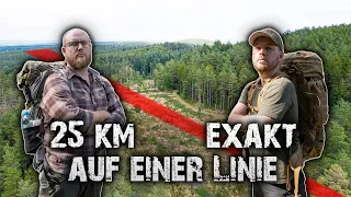 25km EXAKT auf einer LINIE laufen - keine Hindernisse umgehen | Durchschlageübung | Naturensöhne