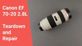 Teardown and attempt to repair Canon 70-200 2.8L