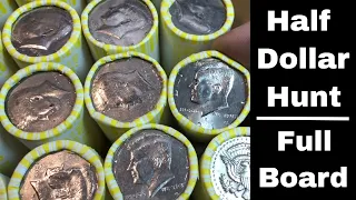 Half Dollar Coin Hunt - Filled the Board