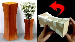 How to make Flower Vase with cardboard | DIY Vase | DIY Cardboard Vase