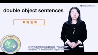 Chinese Grammar for Advanced Beginners #5 double object sentences   | 初级汉语语法进阶 | 双宾语句