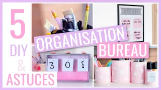 5 DIY & ASTUCES FACILES : BUREAU / Rangement & Organisation