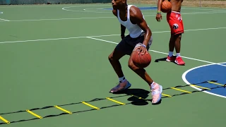 Ladder Drills While Using a Basketball