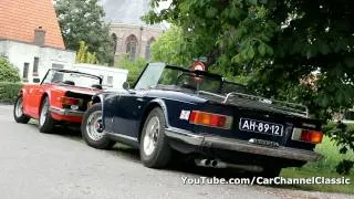 9x Triumph TR6 - Lovely sounds!! 1080p HD