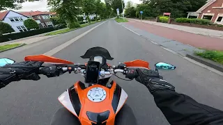 Calming ride with the KTM DUKE 125 - LEOVINCE EXHAUST - POV - RAW AUDIO