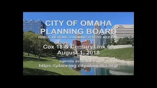 City of Omaha Planning Board meeting August 1, 2018