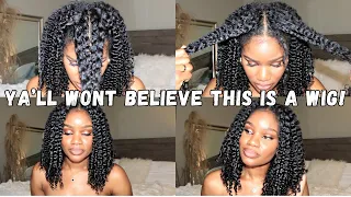 YOU WON'T BELIEVE THIS IS A WIG! NEW UPGRADED V-PART WIG! TWIST-OUT & GO! TWINGODESSES FT. ISEE HAIR