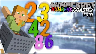 Minecraft Numbers 1-100 Rollercoaster