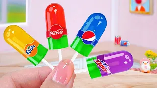 Tasty Coca Fanta Pepsi Honey Fruit Jelly Sticks 🍭 Amazing Miniature Cake Jelly 🌈 Mini Baking