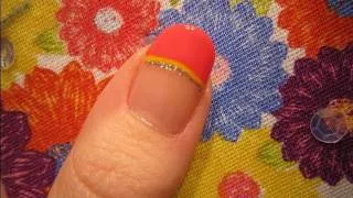 Easy Beginner Two Lined Summer French Tip Nail Tutorial