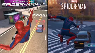 Car Chase Comparison | Marvel's Spider-Man (PC) Vs The Amazing Spider-Man 2 (Android)!