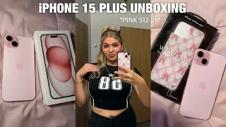 iPHONE 15 PLUS UNBOXING  (PINK 512 GB)