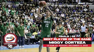 NCAA Season 98 Finals | Best Player: Miggy Corteza (Benilde vs Letran) | Game 2