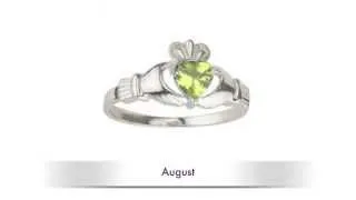 Claddagh Birth Stone Rings - Claddagh Birthstone Rings