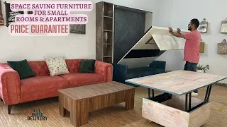 Space Saving Furniture For Home at Lowest Price Wall Bed Coffee Cum Dining Table Wardrobe Sofa Bed