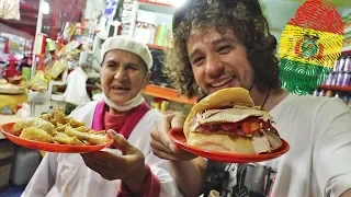 Tasting STREET FOOD in Bolivia 🥪🇧🇴