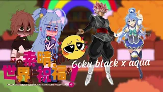 🥴🍺💦Konosuba+Goku Black reagindo a aqua e black🇧🇷🇺🇸🇪🇦 (video curto) //Gacha club//🥴🍺💦