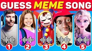 GUESS MEME & WHO'S SINGING🎵🔥🎤Salish Matter, Tenge Tenge, MrBeast, Elsa, Panda, Lay Lay, King Ferran