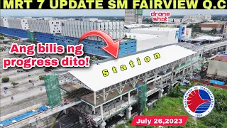 Ang bilis ng progress!MRT 7 UPDATE SM FAIRVIEW|MINDANAO AVE.STATION|July26|build3x|build better more