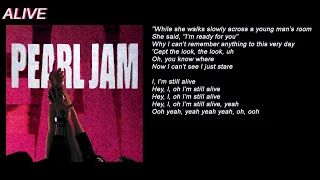 PEARL JAM- TEN ALBUM LYRICS ON SCREEN