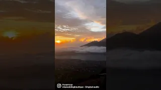 Mount Batur Bali at sunrise