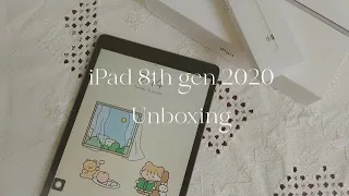 unboxing iPad 2020 8th generation + accessories