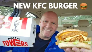 LAST TIME I EAT IN THE CAR! New KFC Zinger Supercharger Tower Burger Meal Review