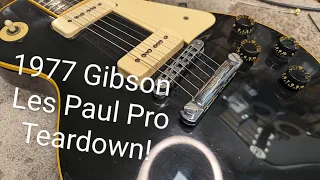 Vintage 1977 Gibson Les Paul Pro Disassembly
