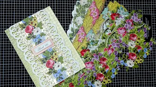 Anna Griffin 12" Floral Border Stickers Review & Layered Card Tutorial! So Very Pretty!