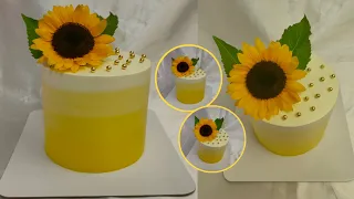 Sunflower Cake | Sunflower Cake Design | Ombre Sunflower Cake | Cake Tutorial | Cake Decorating