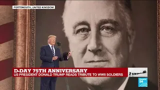 D-Day anniversary: US President Donald Trump reads tribute to WWII soldiers