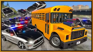 GTA 5 Roleplay - INDESTRUCTIBLE CRAZY BUS DESTROYS COPS | RedlineRP