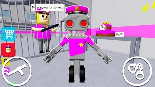 Playing as ROBOT POLICEWOMAN | POLICE GIRL PRISON RUN (NEW OBBY) All Jumpscares Full Gameplay ROBLOX