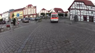 Radfahren durch Bergen/Rügen