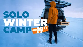 Solo Overnight Truck Camping in -19 Degrees