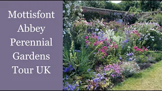 🌹 UK Mottisfont Abbey Perennial Garden Walking Tour // Hampshire, England // English Rose Garden