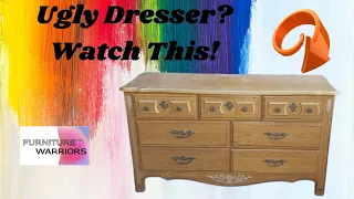 DIY Dresser Makeover With Behr Chalk Paint and Liquid Sandpaper | Trash to Treasure