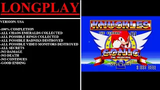 Knuckles the Echidna in Sonic the Hedgehog 2 [USA] (Sega Genesis) - (Longplay | 100% Completion)