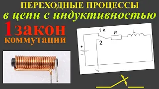 Переходные процессы в цепи с индуктивностью. Первый закон коммутации