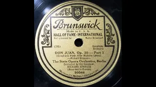 Strauss: Don Juan Symphonic Poem conducted by the composer. Recorded June 5, 1929