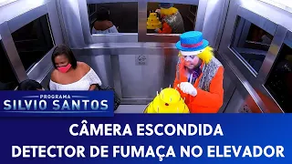 Detector de Fumaça no Elevador - Fire Sprinkler in Elevator Prank | Câmeras Escondidas (18/07/21)