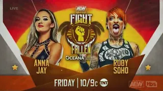 AEW Rampage Fight For The Fallen 2022 Full and Official Match Card
