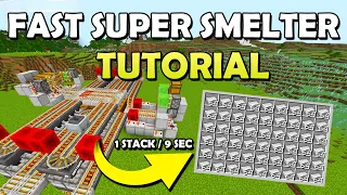Mega Fast 1.20 Super Auto Smelter Tutorial in Minecraft Bedrock (MCPE/Xbox/PS4/Nintendo Switch/PC)