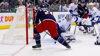 Oliver Bjorkstrand responds quickly after Brayden Point's goal