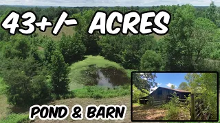 43 Acres - Land For Sale in Alabama - Pastures, Barn, Pond & Homestead