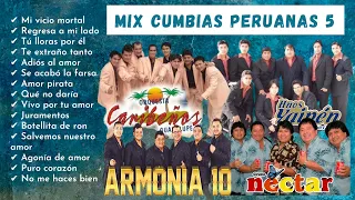 MIX CUMBIAS PERUANAS 5 - Esaúd Suárez, Papillon, Kaliente, Néctar, Hnos. Yaipén, Caribeños, Grupo 5