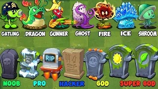 PvZ 2 Discovery - Ranking Of All Plants Vs All Gravestones NOOB - PRO - HACKER